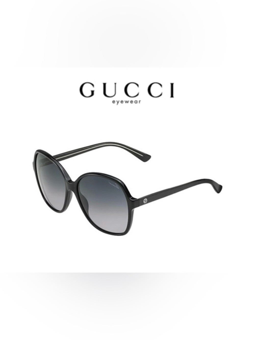 Gucci GG3721/S Y6CHD 58/15/140 Black Frame Crystal Gray Gradient Lens Sunglasses
